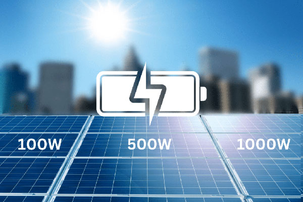 How much power does a 1000 watt solar panel produce in a day